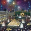 Schmidt Kunst En Cultuur|Steden En Gebouwen<Vuurwerk bij het Louvre - 1000 stukjes