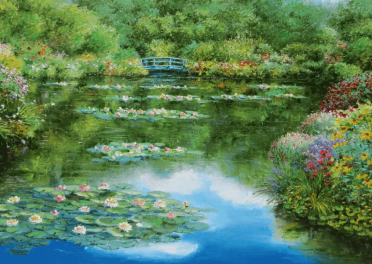 Schmidt Kunst En Cultuur|Landschappen<Waterlelie vijver - 1000 stukjes
