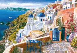 Schmidt Kunst En Cultuur|Landschappen<Zicht op het wondermooie Santorini - 1000 stukjes