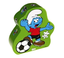 Kinderen Speciale Vorm|Legpuzzels<Smurf Puzzel Deco Voetbal 48 stukjes
