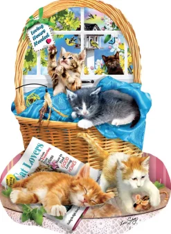 SUNSOUT Speciale Vorm|Dieren<Gratis kittens - legpuzzel van 1000 stukjes