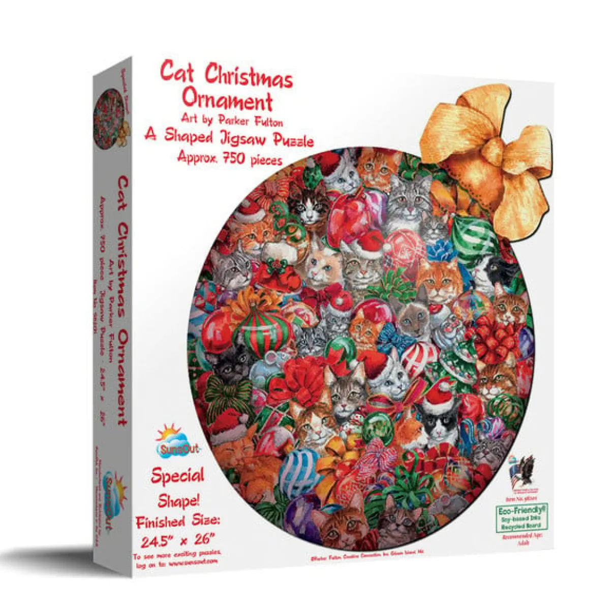 SUNSOUT Speciale Vorm|Dieren<Kerstversiering Katten - legpuzzel van 750 stukjes