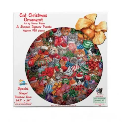 SUNSOUT Speciale Vorm|Dieren<Kerstversiering Katten - legpuzzel van 750 stukjes