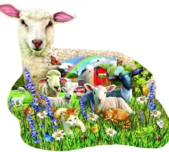 SUNSOUT Speciale Vorm|Dieren<Lammetjestijd - legpuzzel van 1000 stukjes