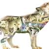 SUNSOUT Speciale Vorm|Dieren<Meadow Wolf - legpuzzel van 750 stukjes