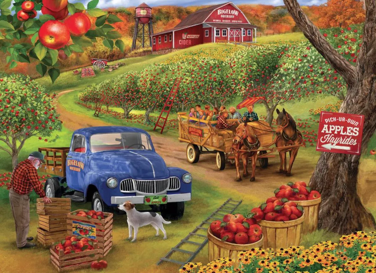 SUNSOUT Dieren|500-999<Pluk je eigen appels - legpuzzel van 500 XXL stukjes