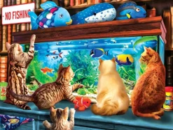 SUNSOUT Tekening|Dieren<Window Shopping - legpuzzel van 300 XXL stukjes