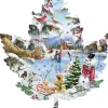 SUNSOUT Speciale Vorm|Tekening<Winter op het meer - legpuzzel van 1000 stukjes
