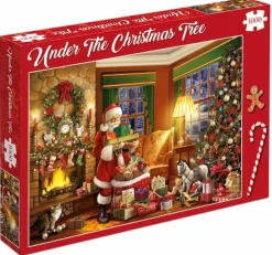 Tucker's Fun Factory Tekening|1000-1499<Under The Christmas Tree - Kerstpuzzel - 1000 stukjes